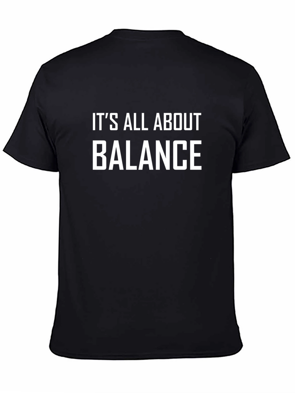 Balance Graphic Tee - Black Cotton Blend Shirt