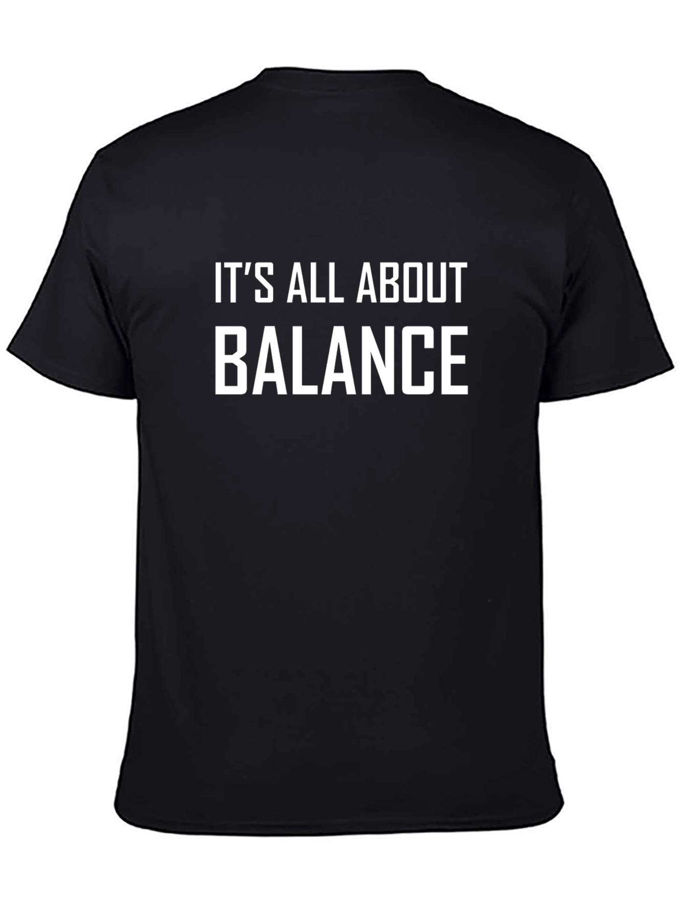 Balance Graphic Tee - Black Cotton Blend Shirt