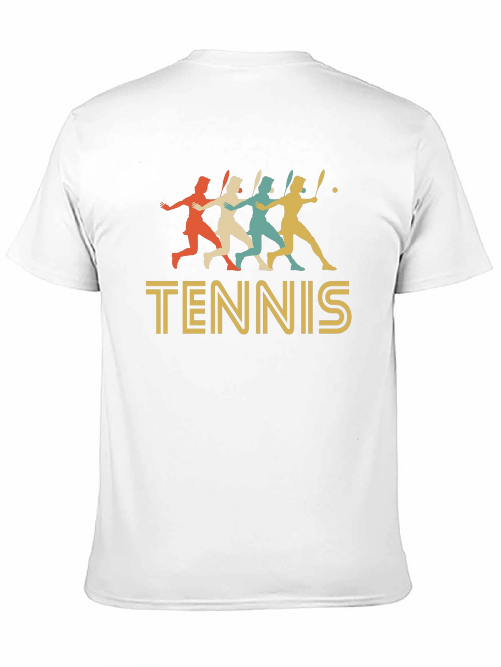Retro Tennis Player Graphic T-Shirt