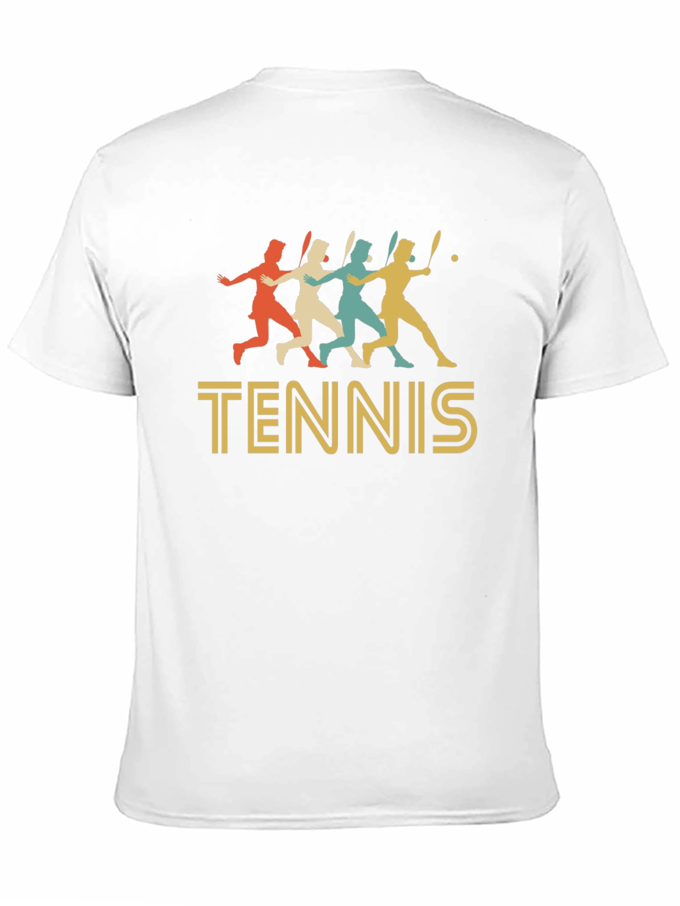 Retro Tennis Player Graphic T-Shirt