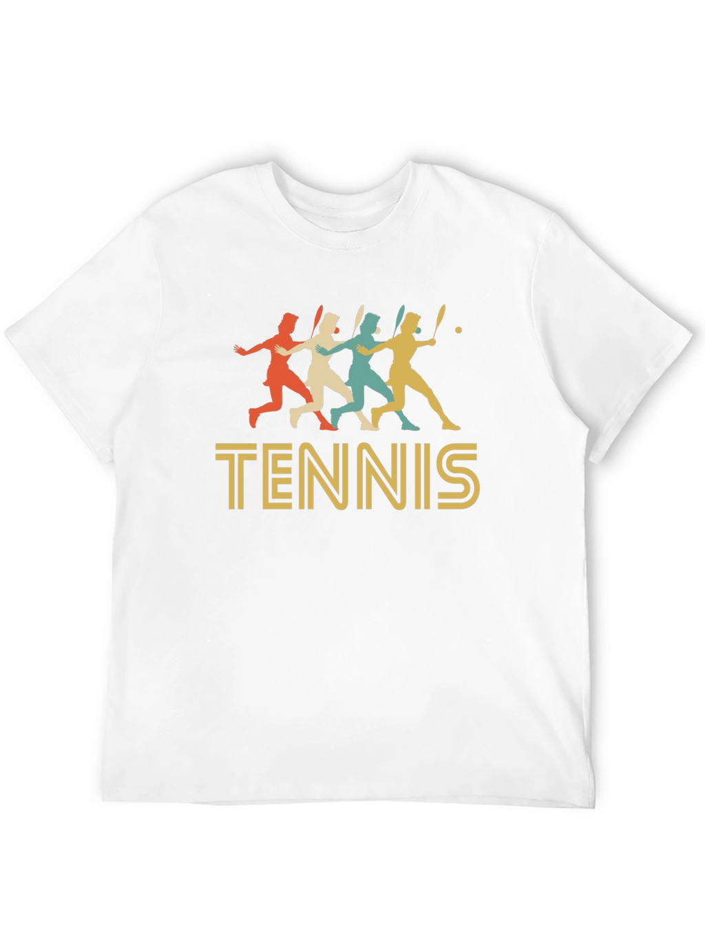 Retro Tennis Player Graphic T-Shirt