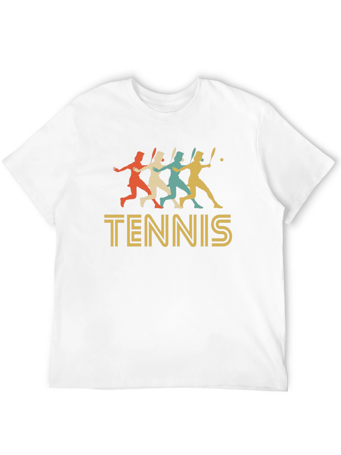Retro Tennis Player Graphic T-Shirt