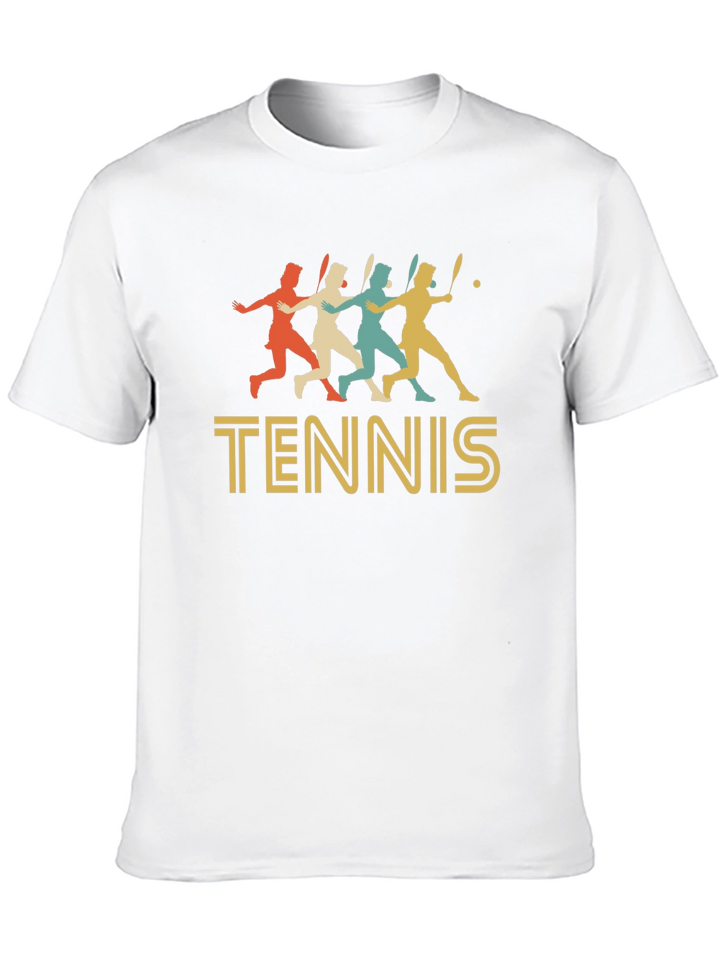 Retro Tennis Player Graphic T-Shirt