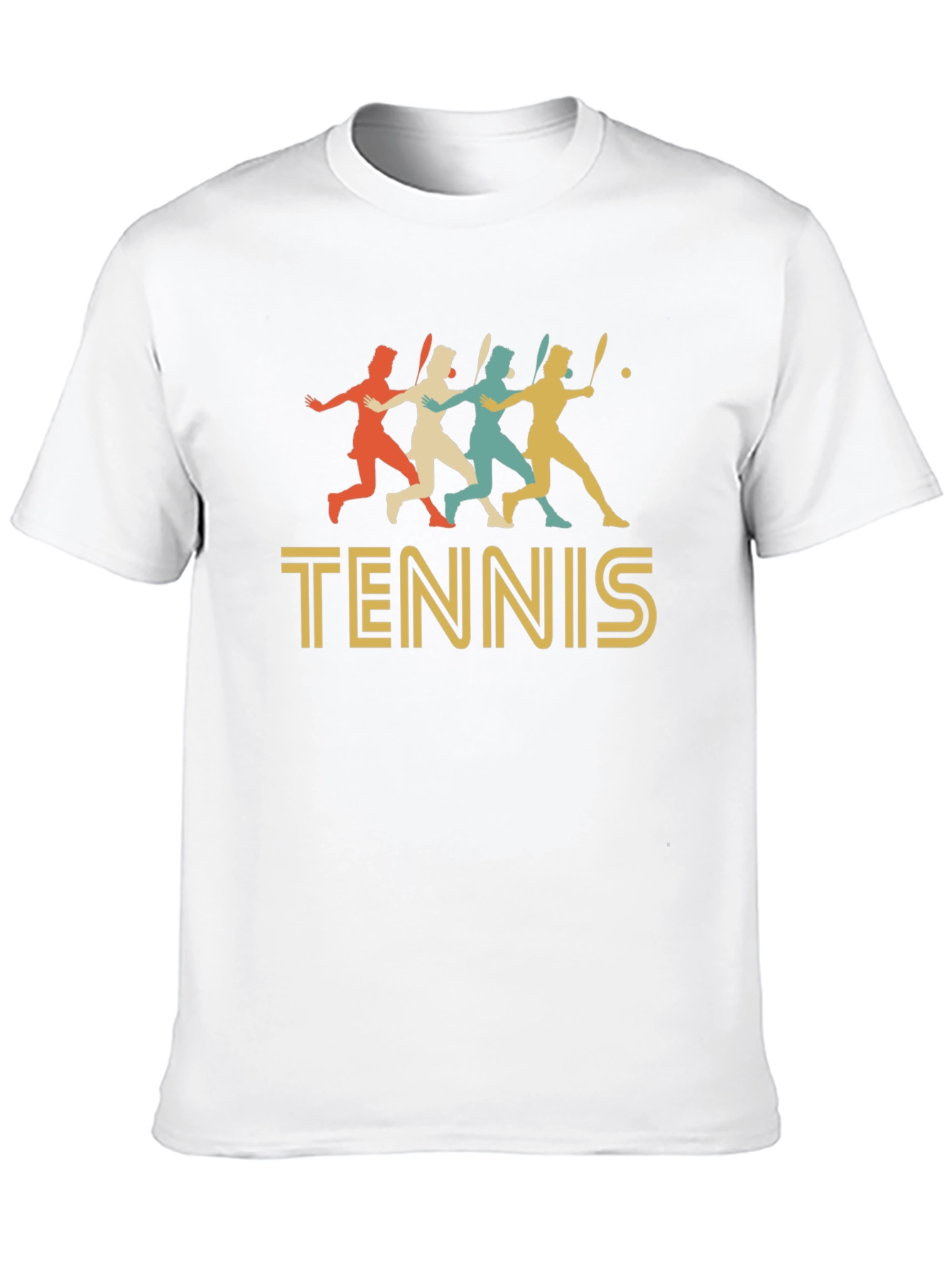 Retro Tennis Player Graphic T-Shirt