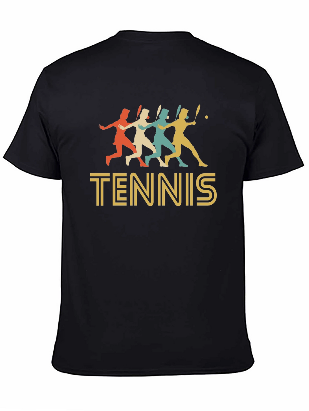 Retro Tennis Player Graphic T-Shirt