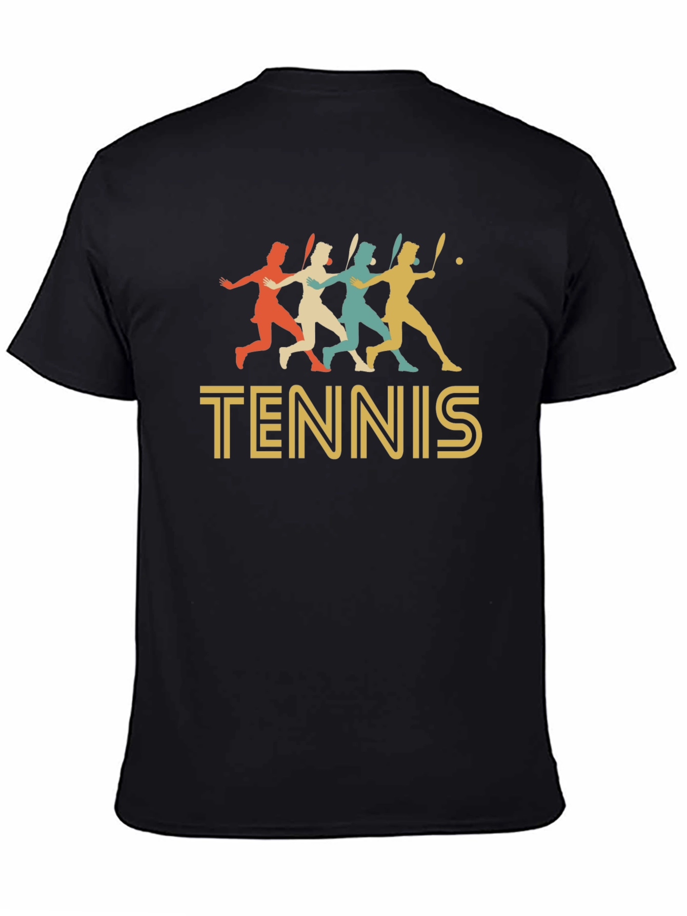 Retro Tennis Player Graphic T-Shirt