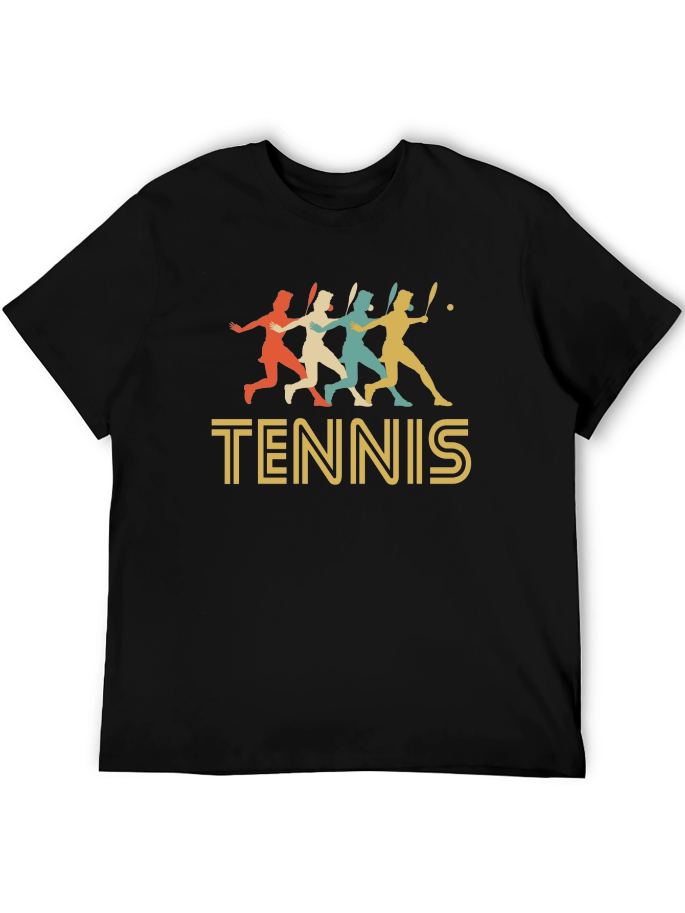Retro Tennis Player Graphic T-Shirt