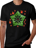 Nature Star Butterfly Black T-Shirt