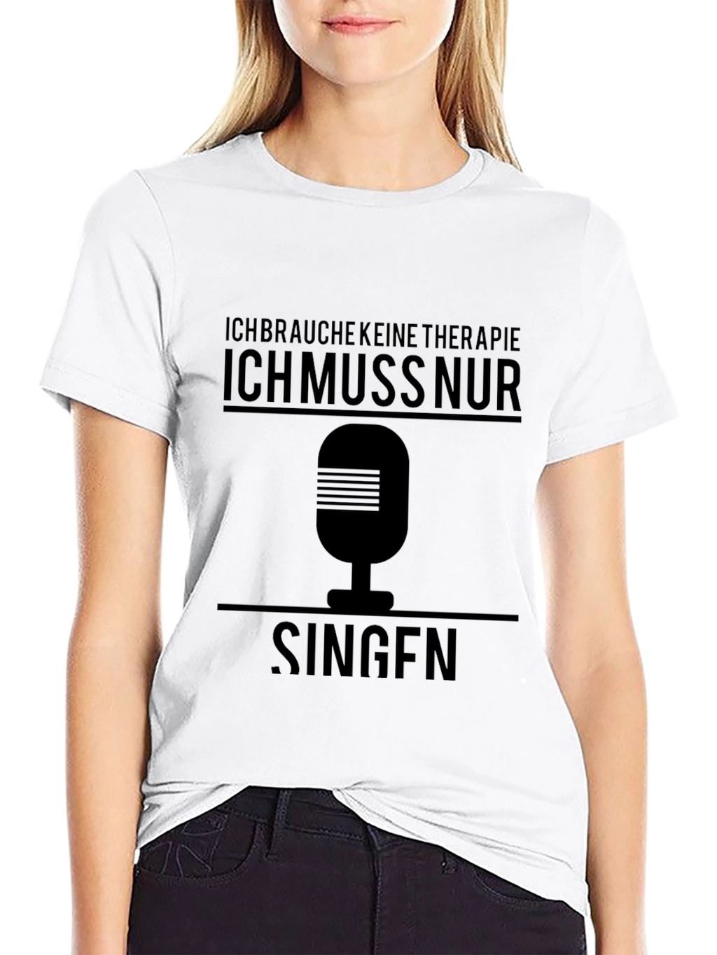 Ich Muss Nur Singen Black T-Shirt