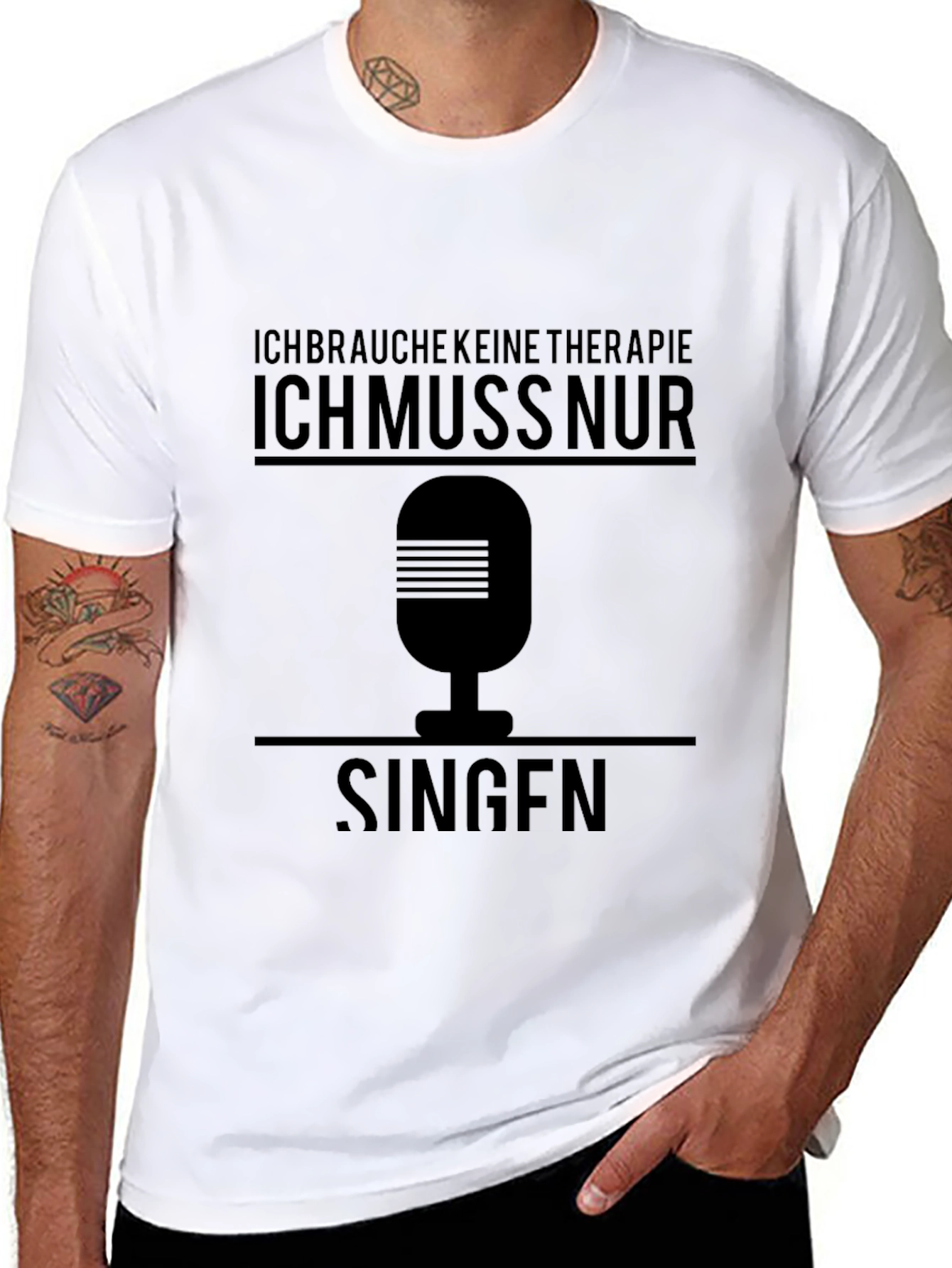 Ich Muss Nur Singen Black T-Shirt