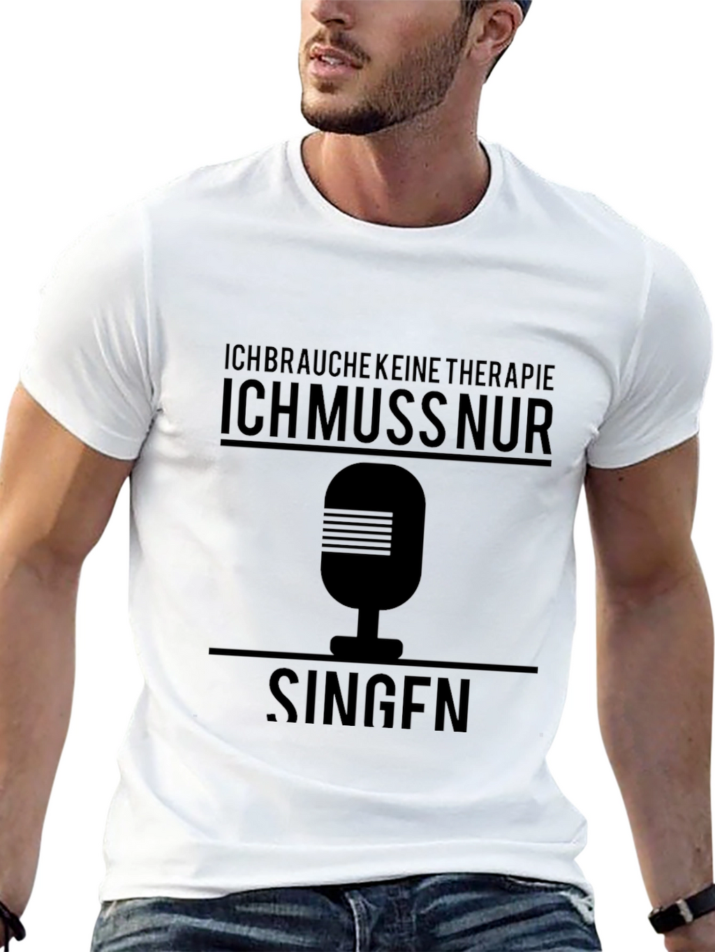 Ich Muss Nur Singen Black T-Shirt