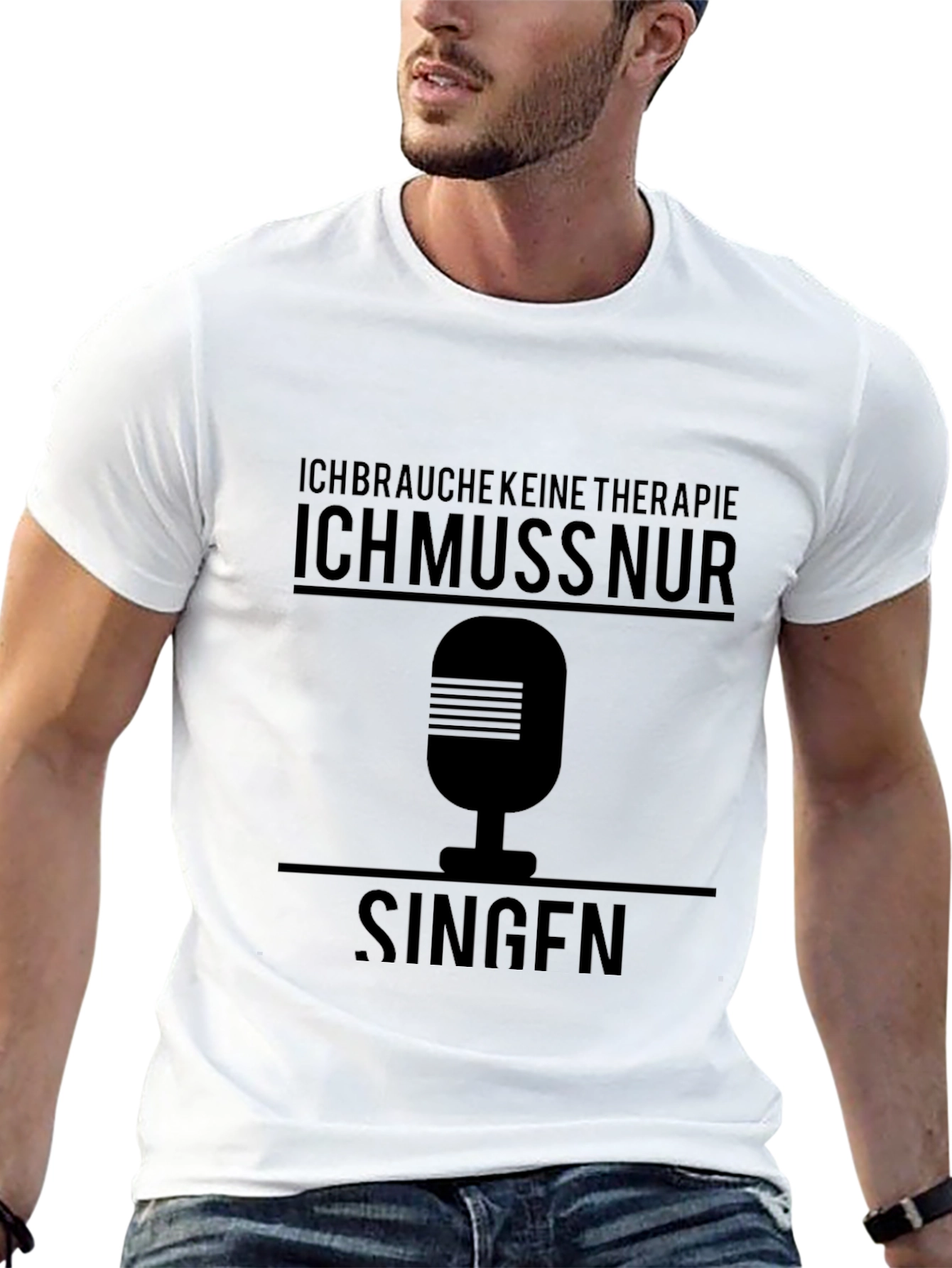 Ich Muss Nur Singen Black T-Shirt