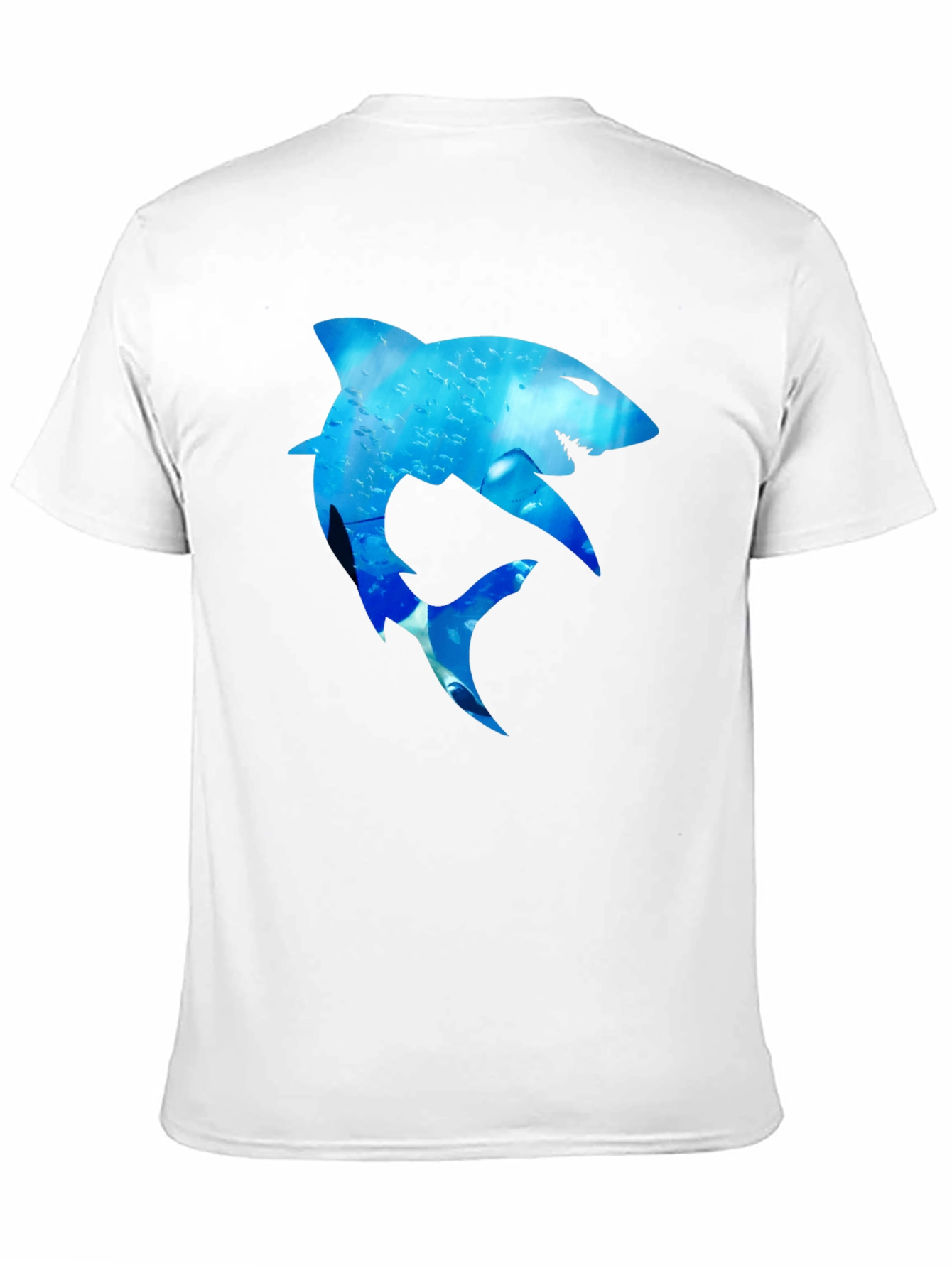 Shark Graphic Print Black T-Shirt