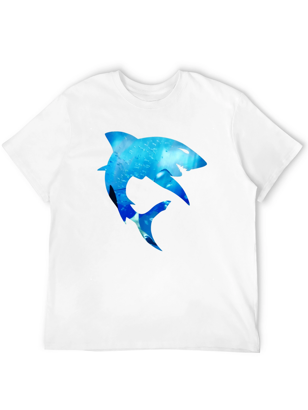 Shark Graphic Print Black T-Shirt