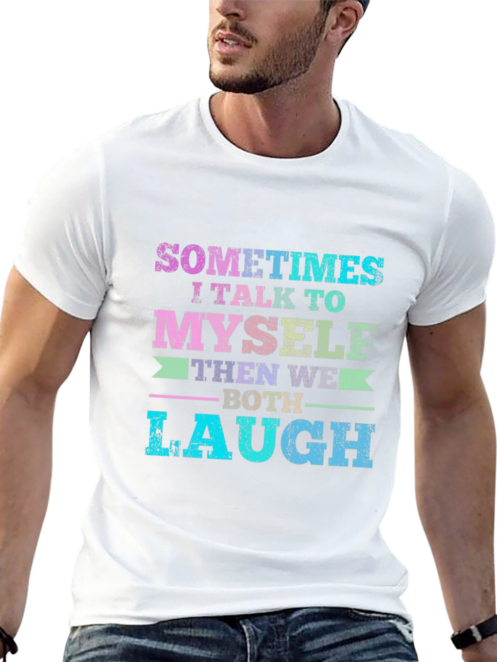 Funny Graphic T-Shirt - Sometimes I Talk To Myself