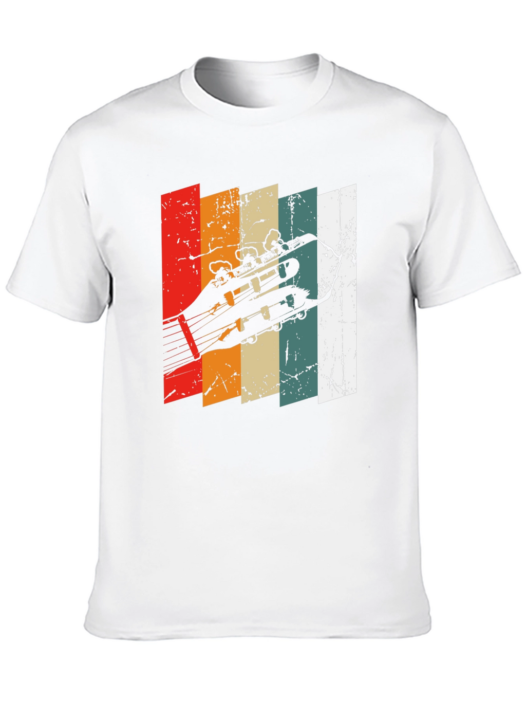 Retro Guitar Headstock T-Shirt