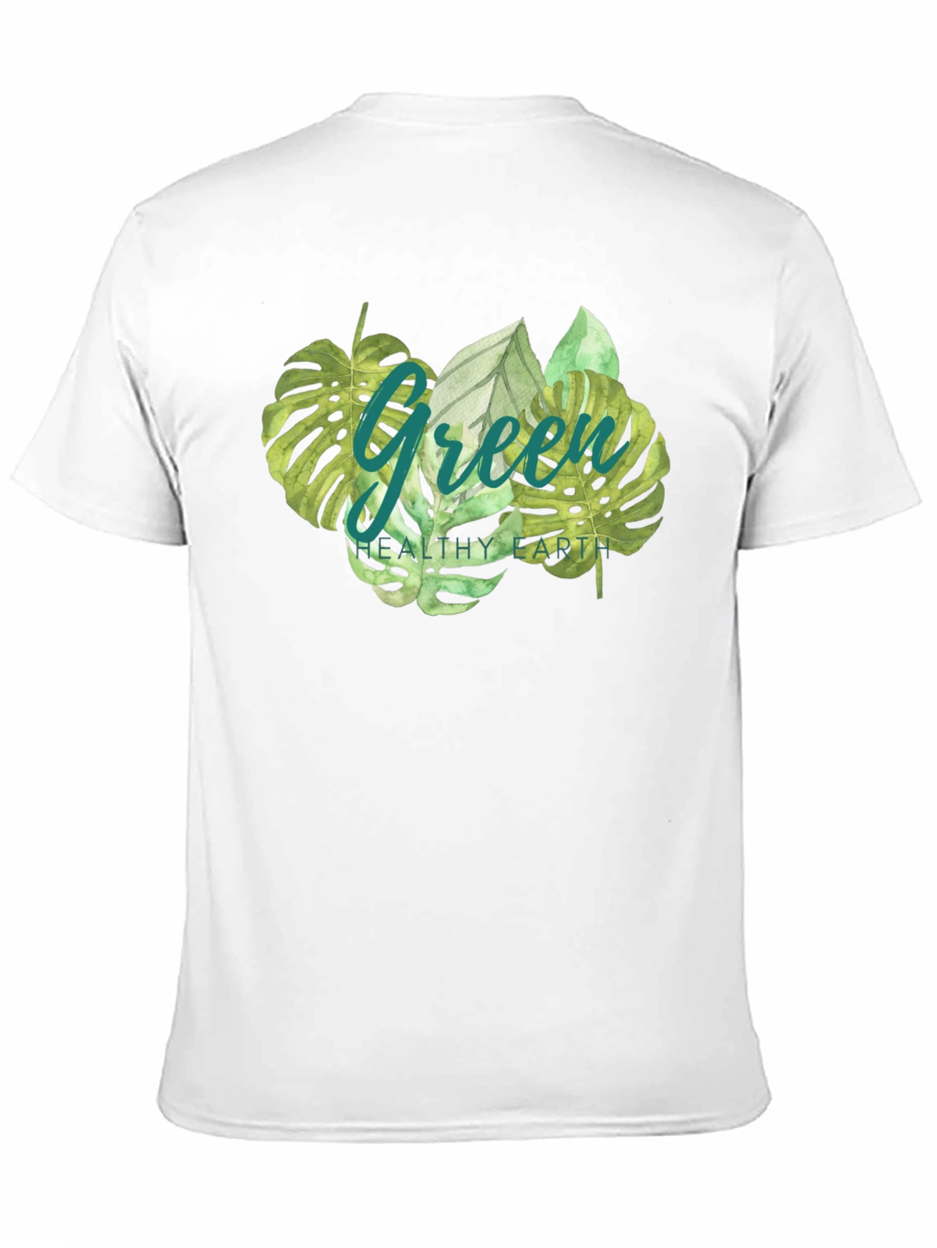 Green Healthy Earth Graphic T-Shirt