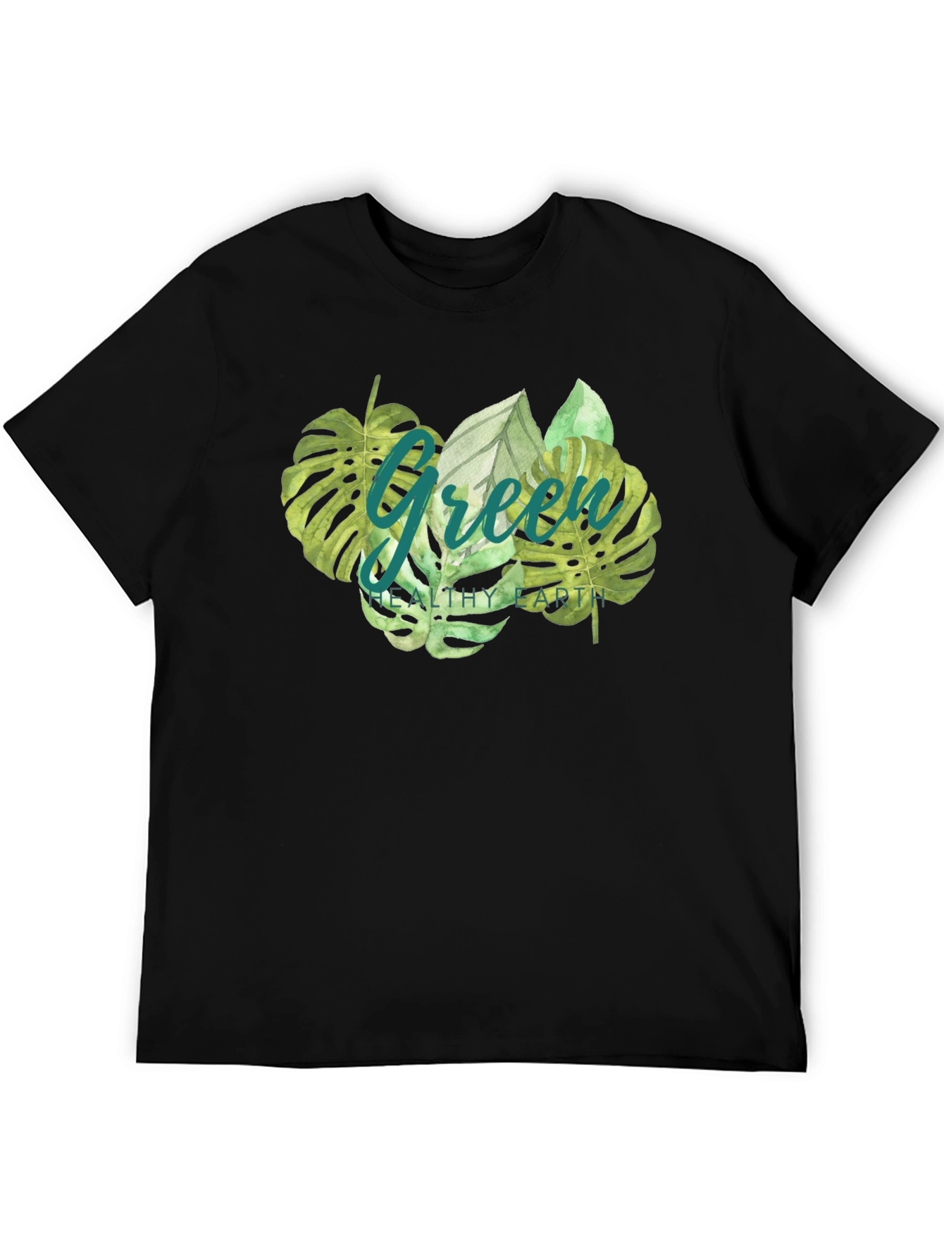 Green Healthy Earth Graphic T-Shirt