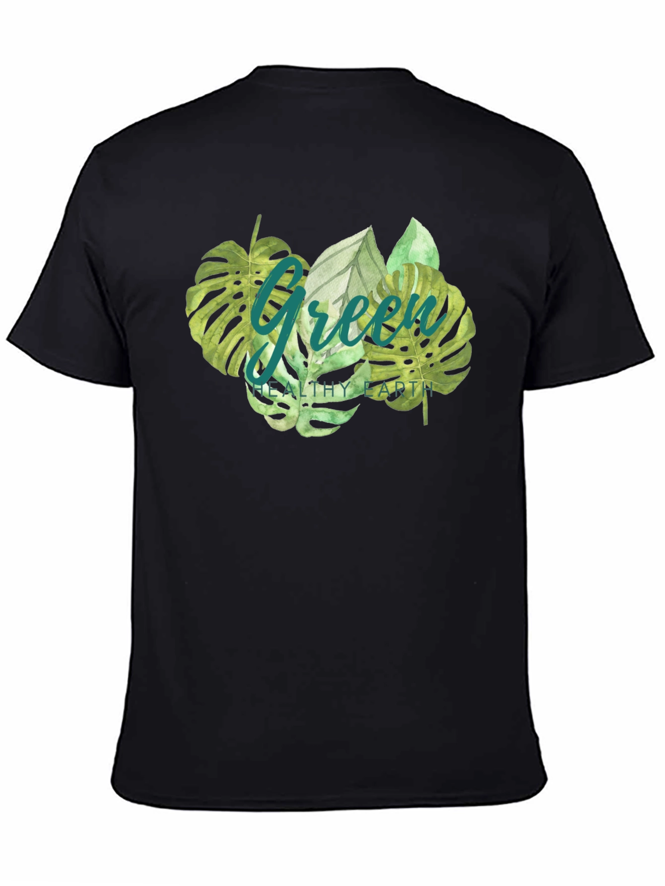 Green Healthy Earth Graphic T-Shirt