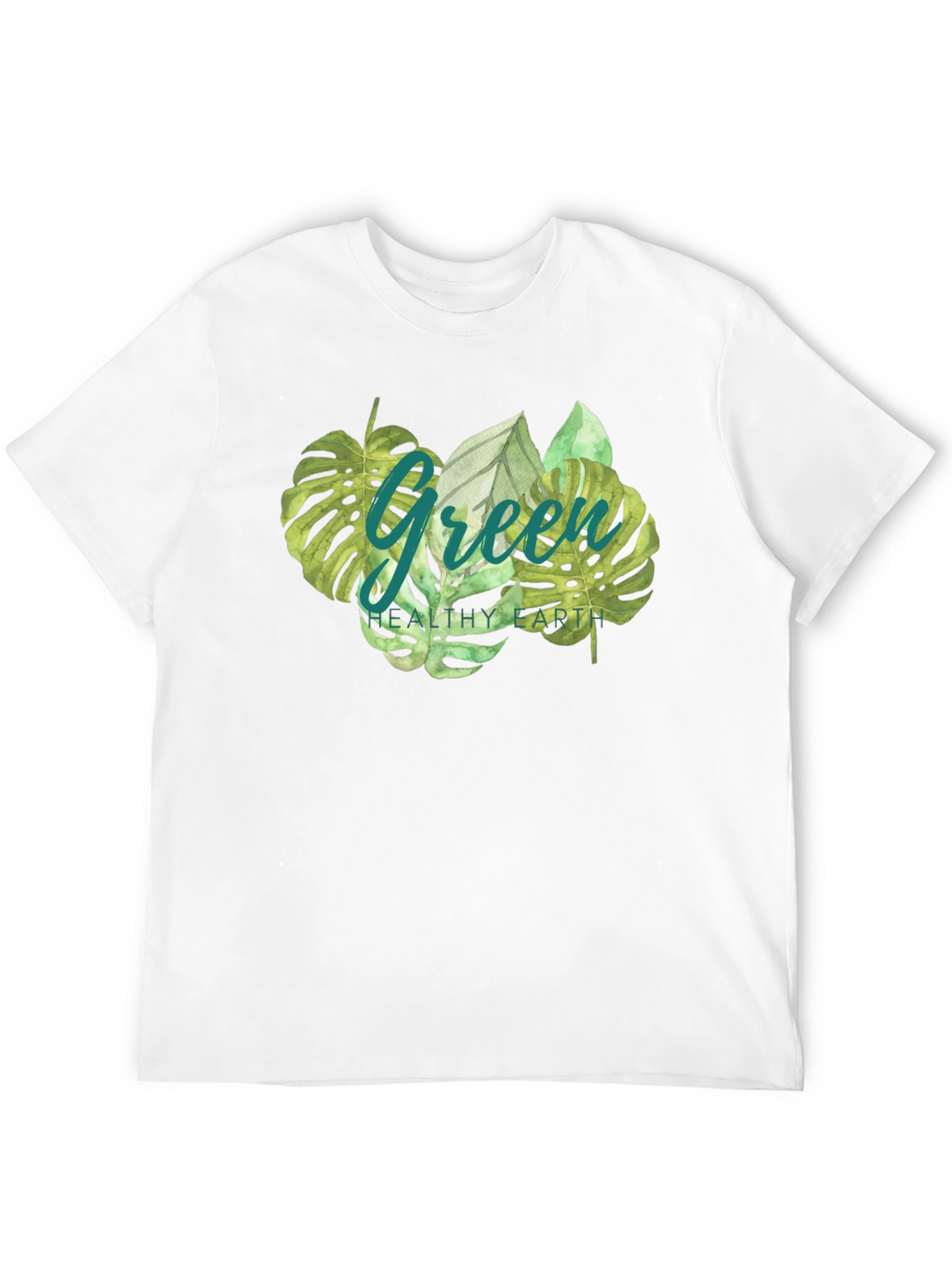 Green Healthy Earth Graphic T-Shirt