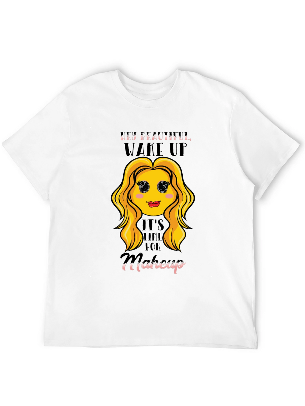 Wake Up Makeup Emoji Graphic Tee