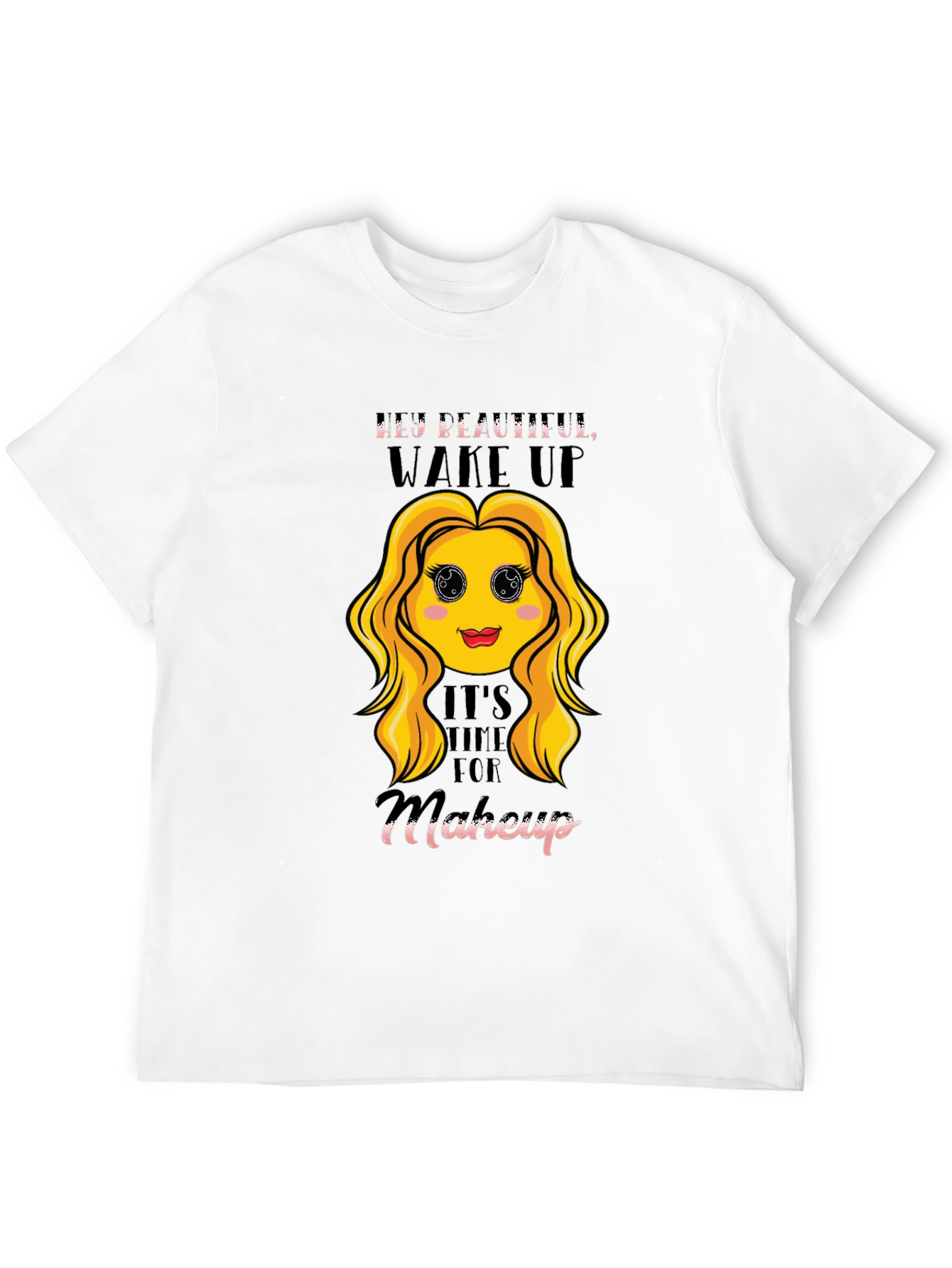 Wake Up Makeup Emoji Graphic Tee