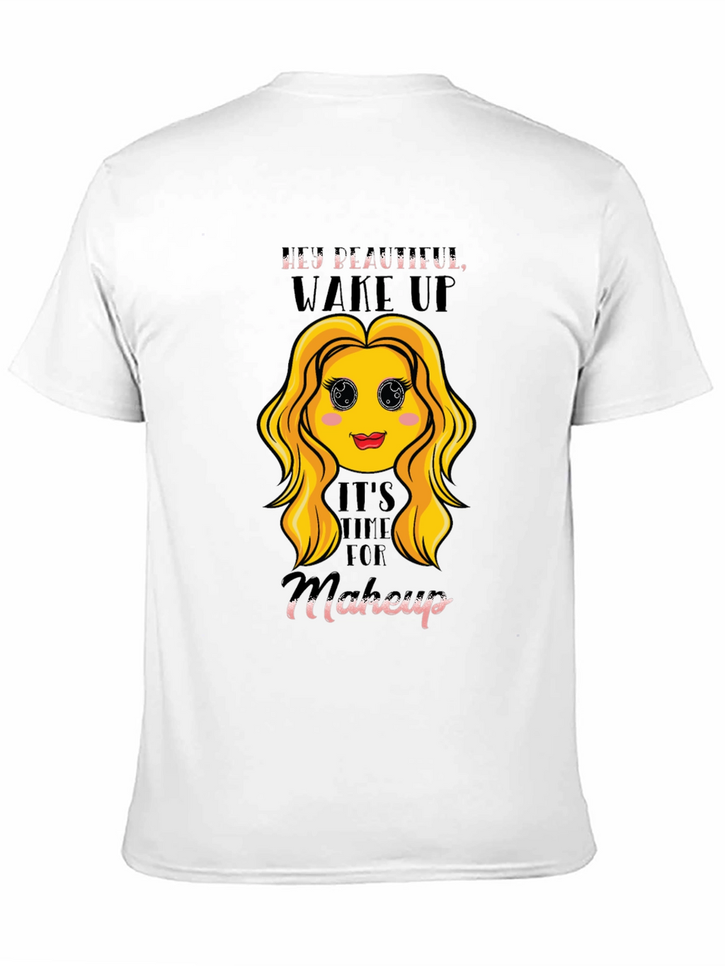 Wake Up Makeup Emoji Graphic Tee