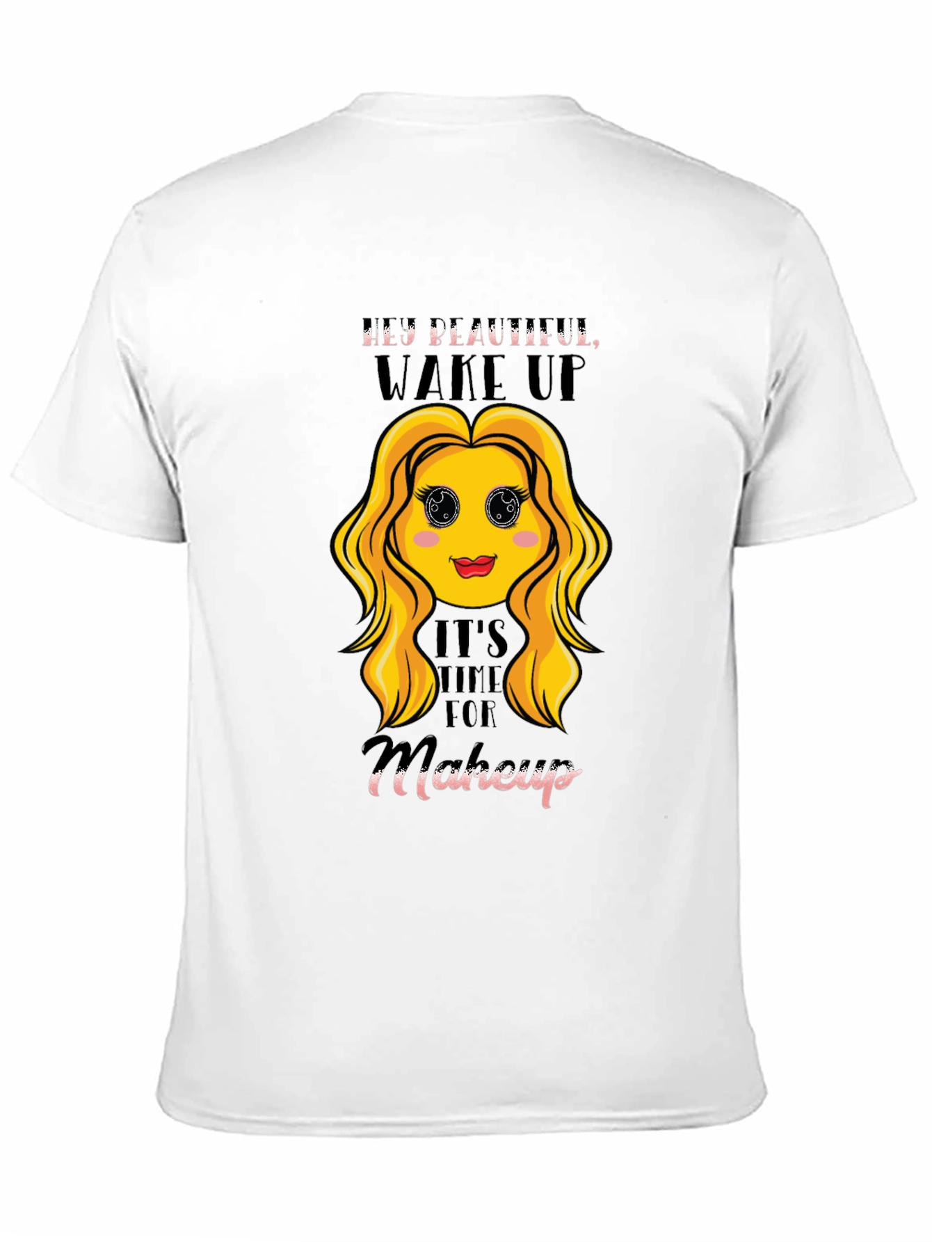 Wake Up Makeup Emoji Graphic Tee