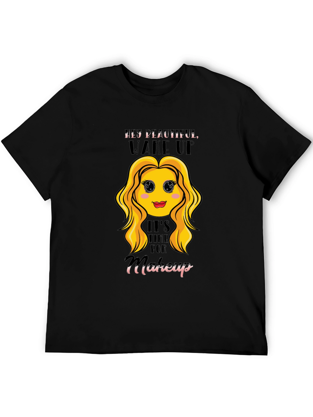 Wake Up Makeup Emoji Graphic Tee