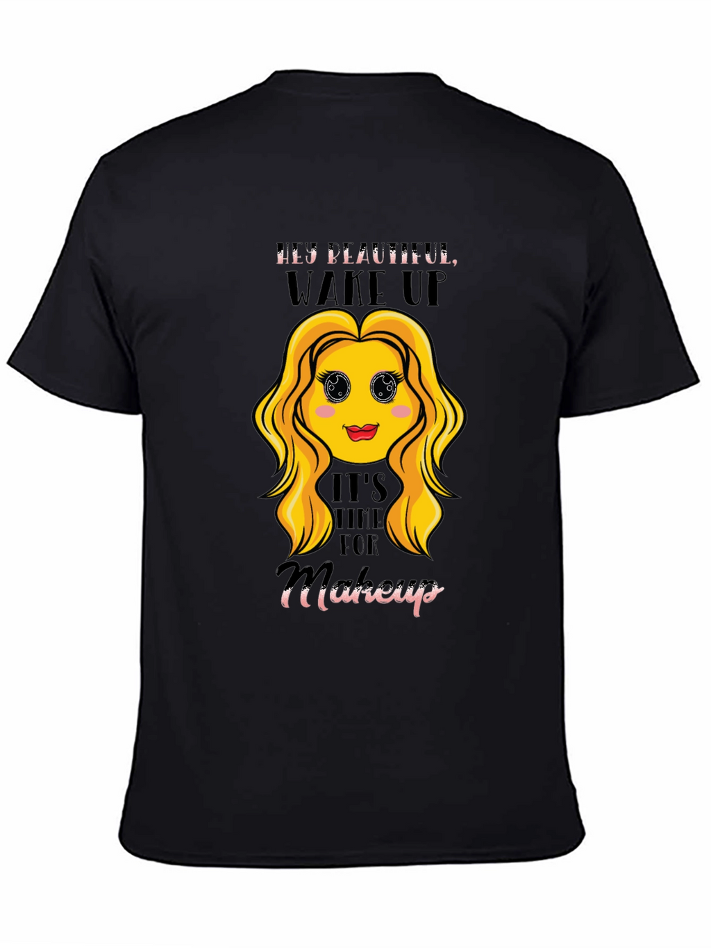 Wake Up Makeup Emoji Graphic Tee