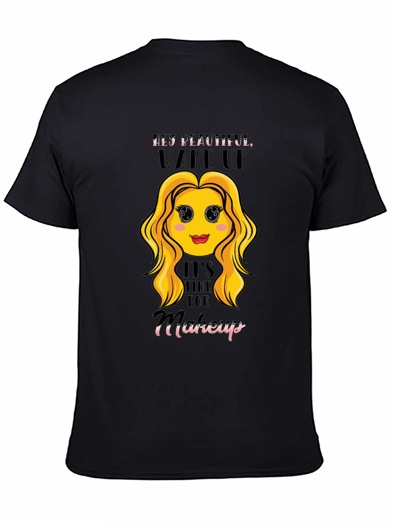 Wake Up Makeup Emoji Graphic Tee