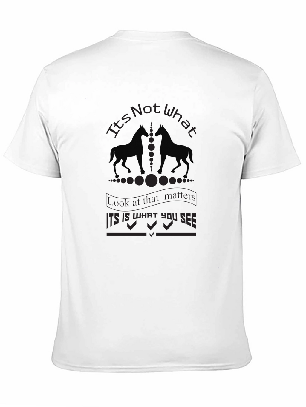 Its Not What T-Shirt - Black Graphic Print Tee