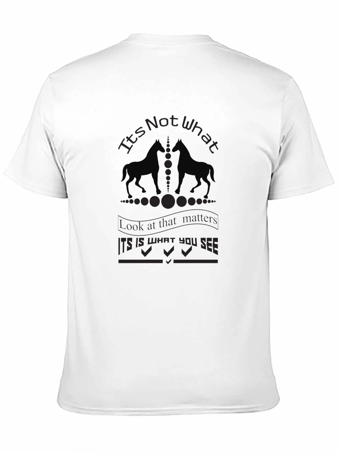 Its Not What T-Shirt - Black Graphic Print Tee
