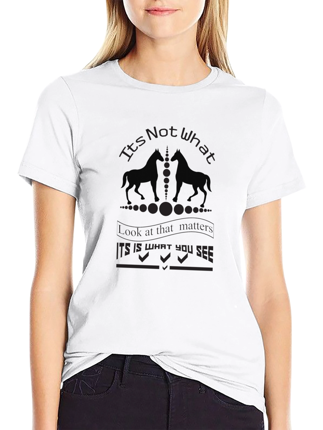 Its Not What T-Shirt - Black Graphic Print Tee