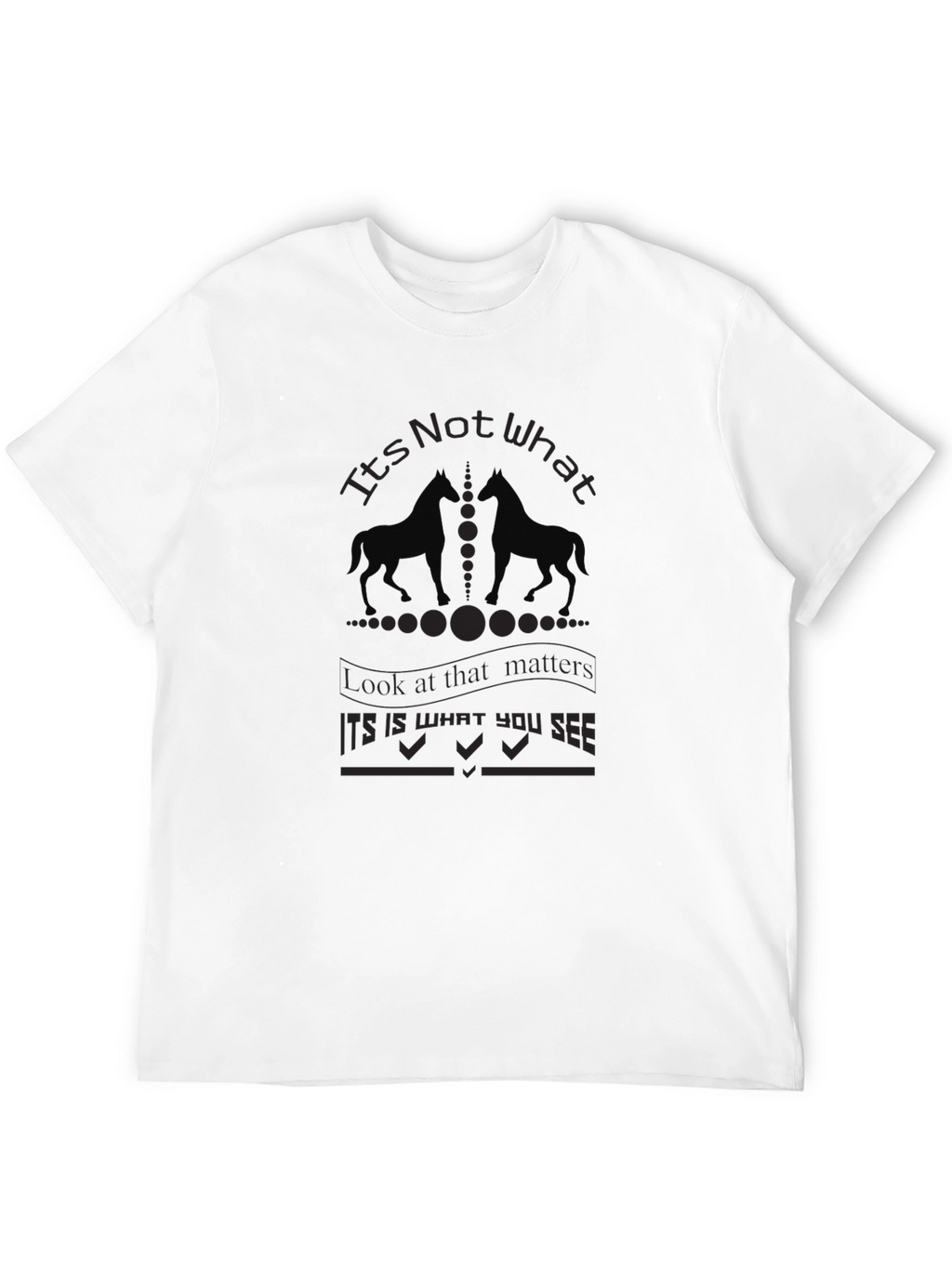 Its Not What T-Shirt - Black Graphic Print Tee