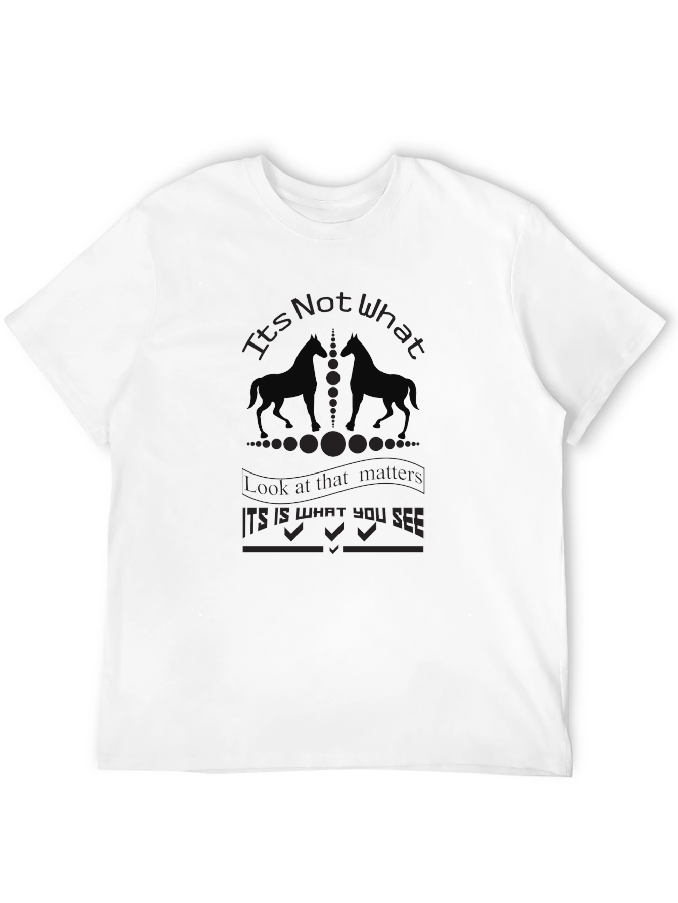 Its Not What T-Shirt - Black Graphic Print Tee