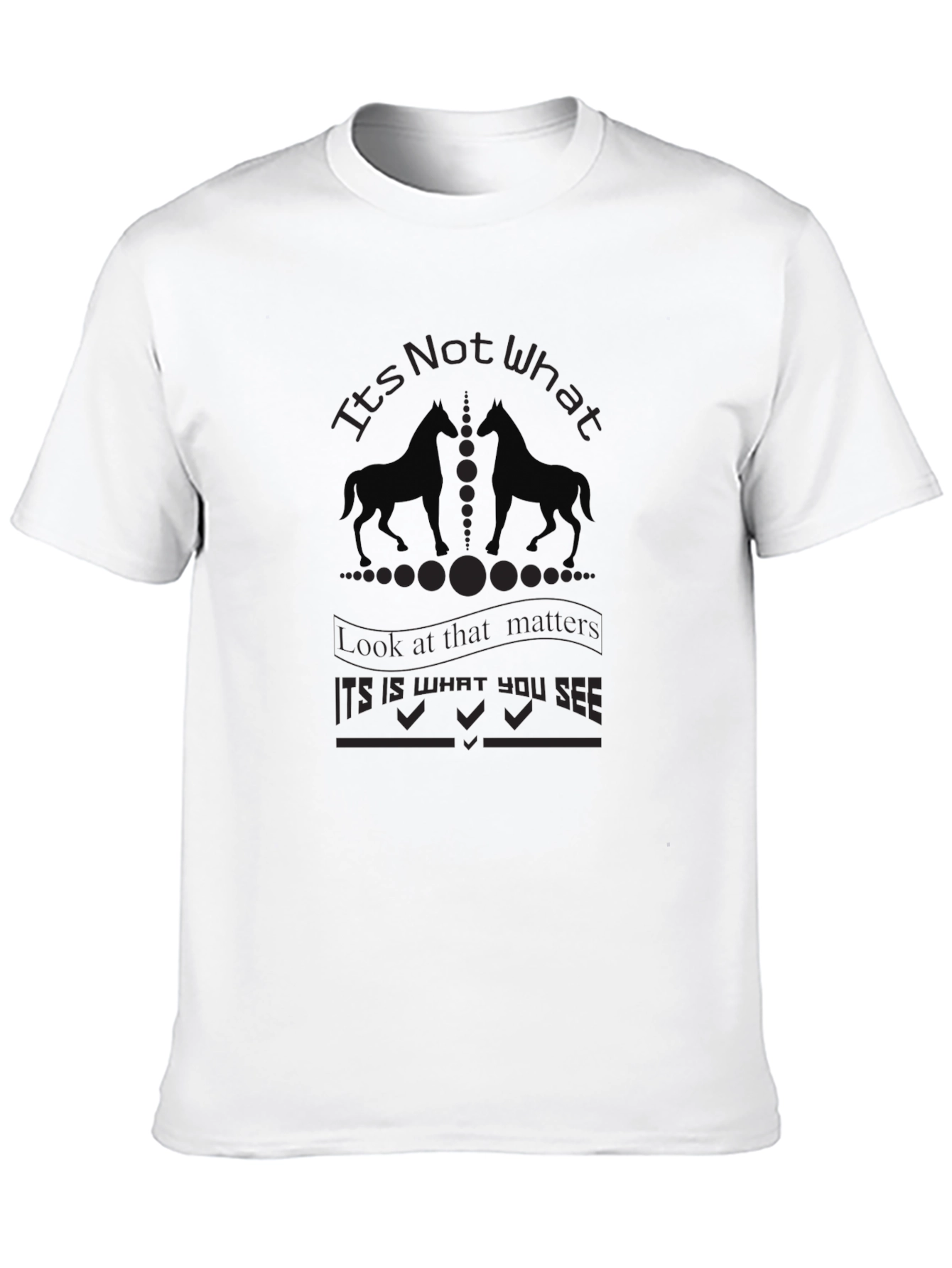 Its Not What T-Shirt - Black Graphic Print Tee
