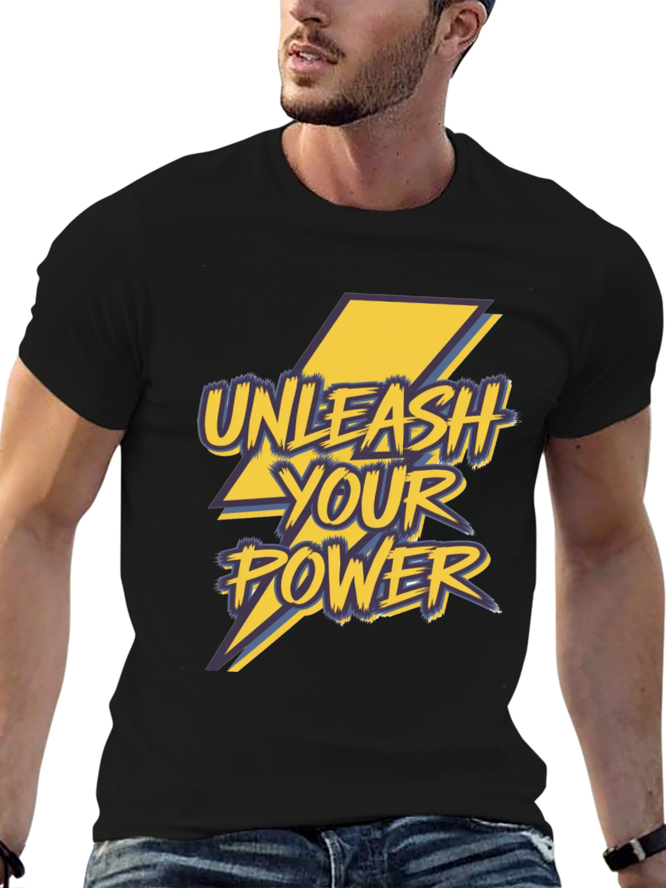 Unleash Your Power Graphic T-Shirt - Black
