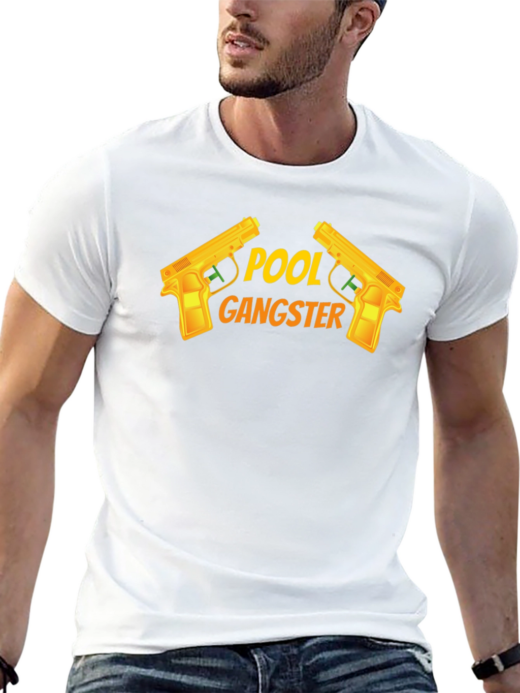 Pool Gangster Graphic T-Shirt - Black