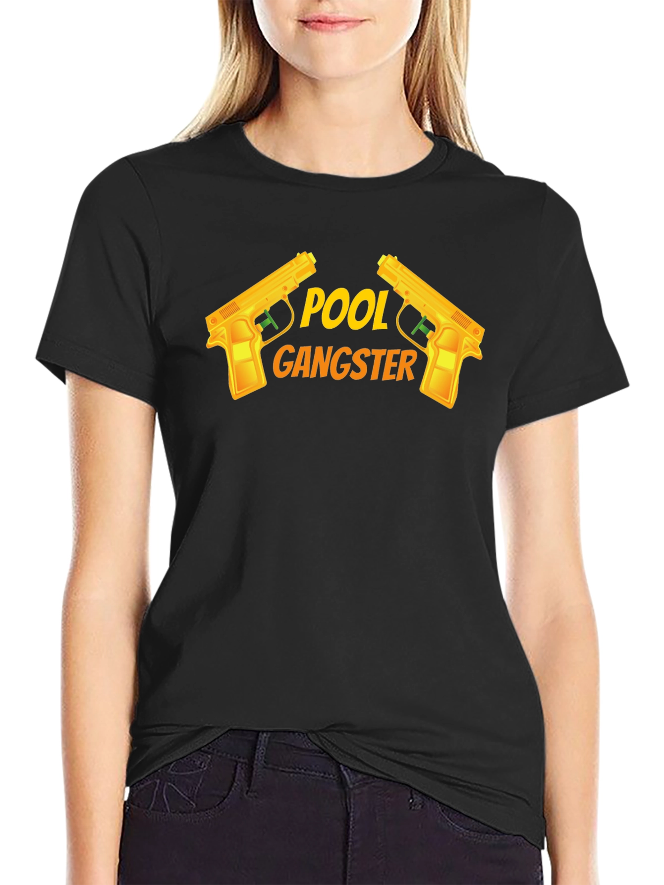Pool Gangster Graphic T-Shirt - Black