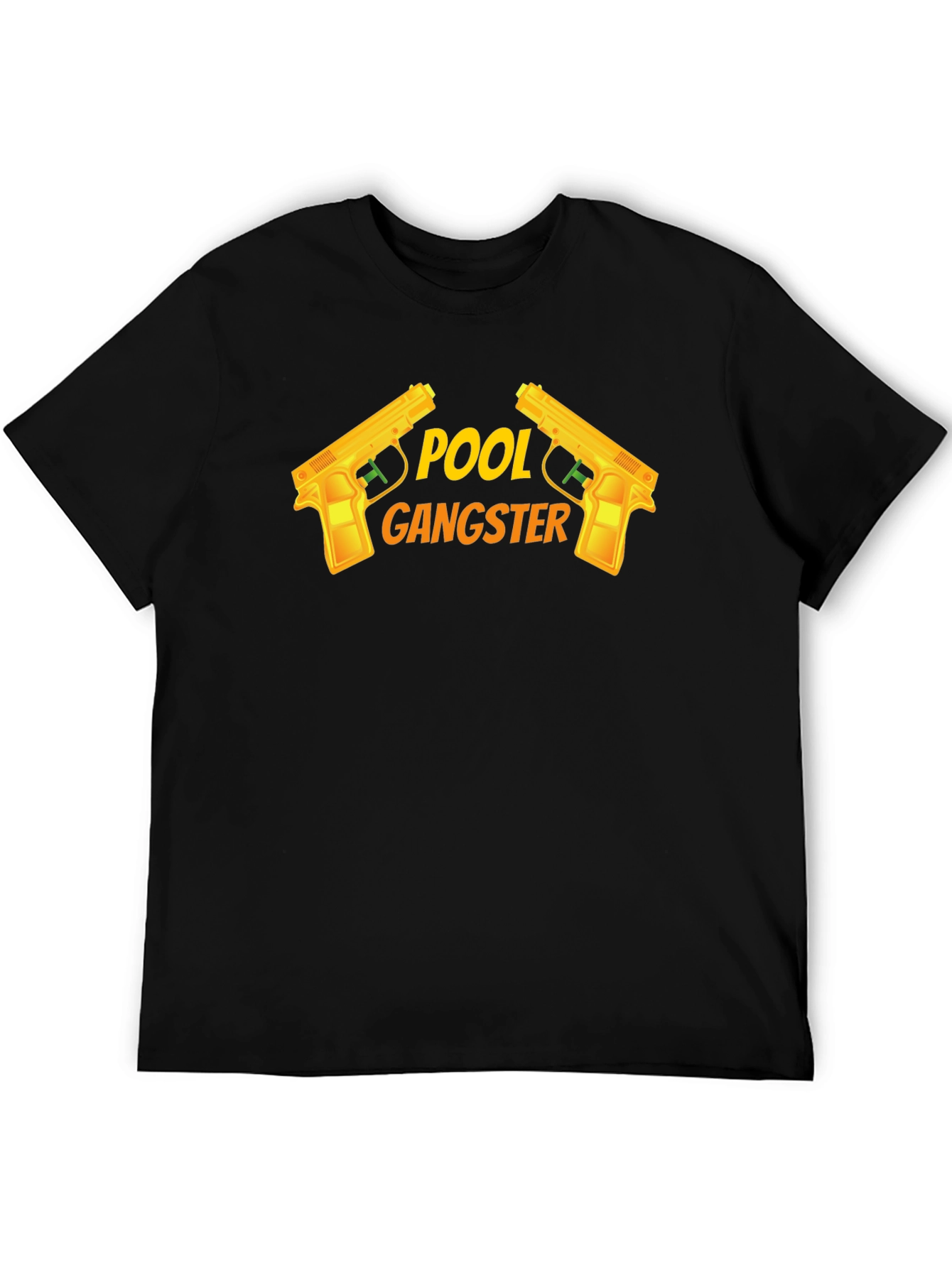 Pool Gangster Graphic T-Shirt - Black