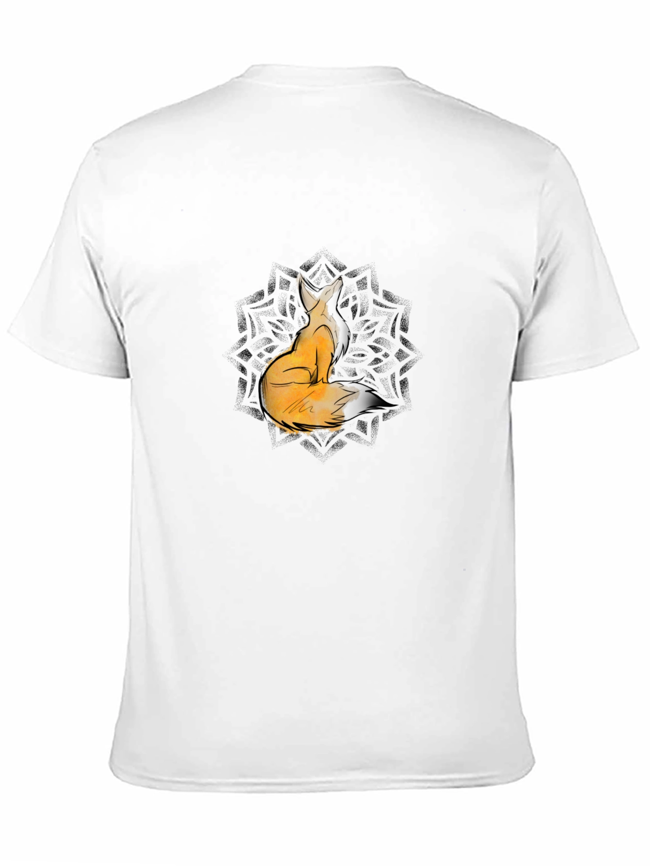 Fox Mandala Graphic Tee - Black