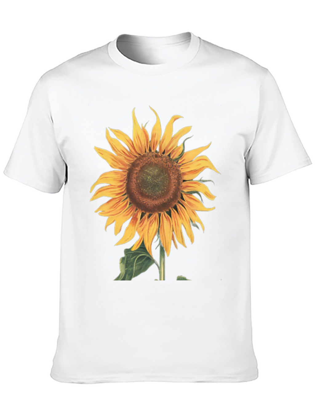 Sunflower Graphic Print Black T-Shirt