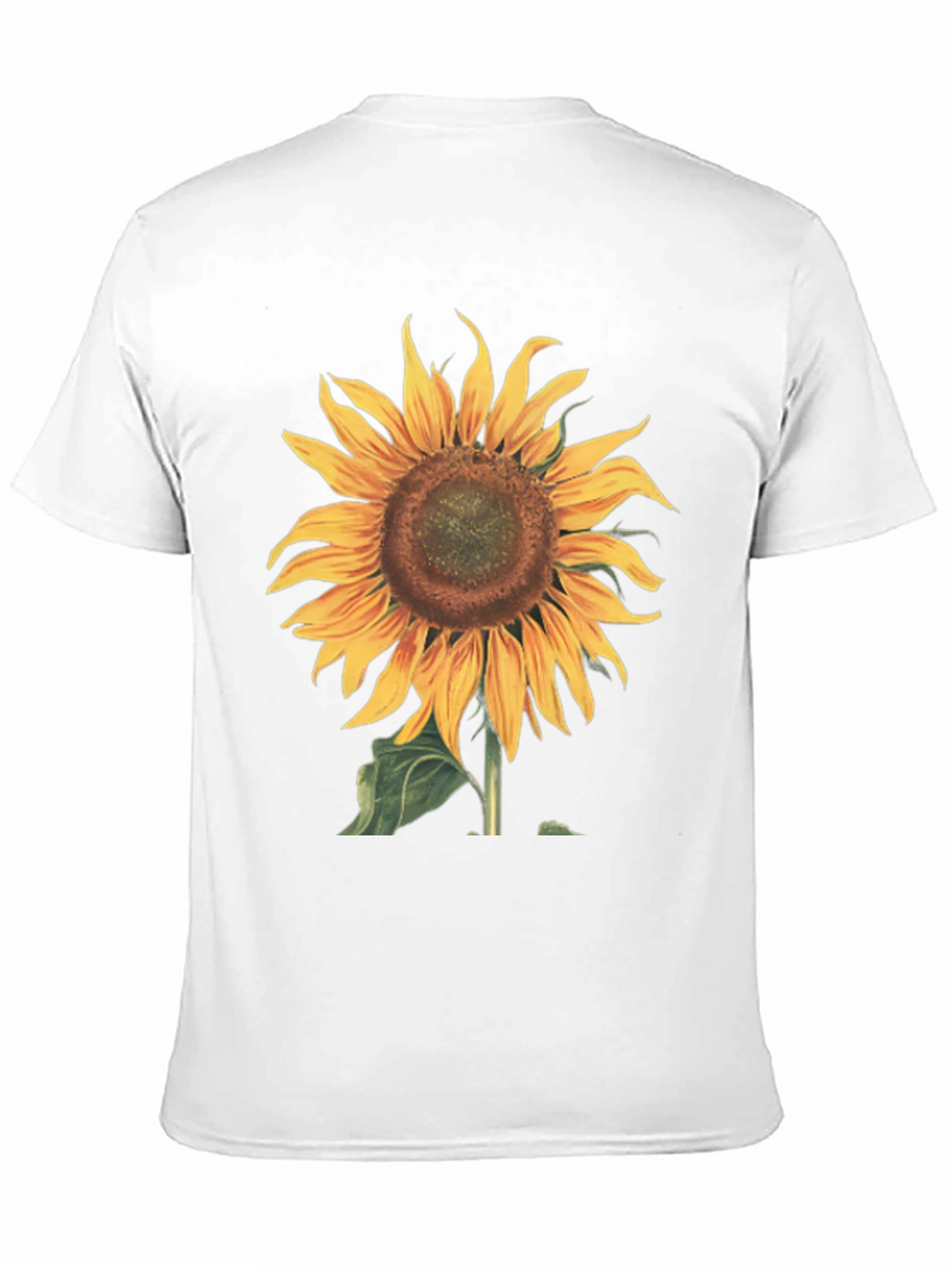 Sunflower Graphic Print Black T-Shirt