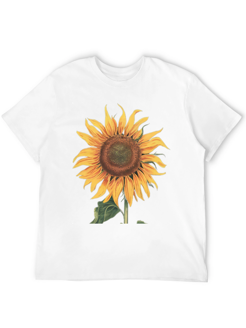Sunflower Graphic Print Black T-Shirt