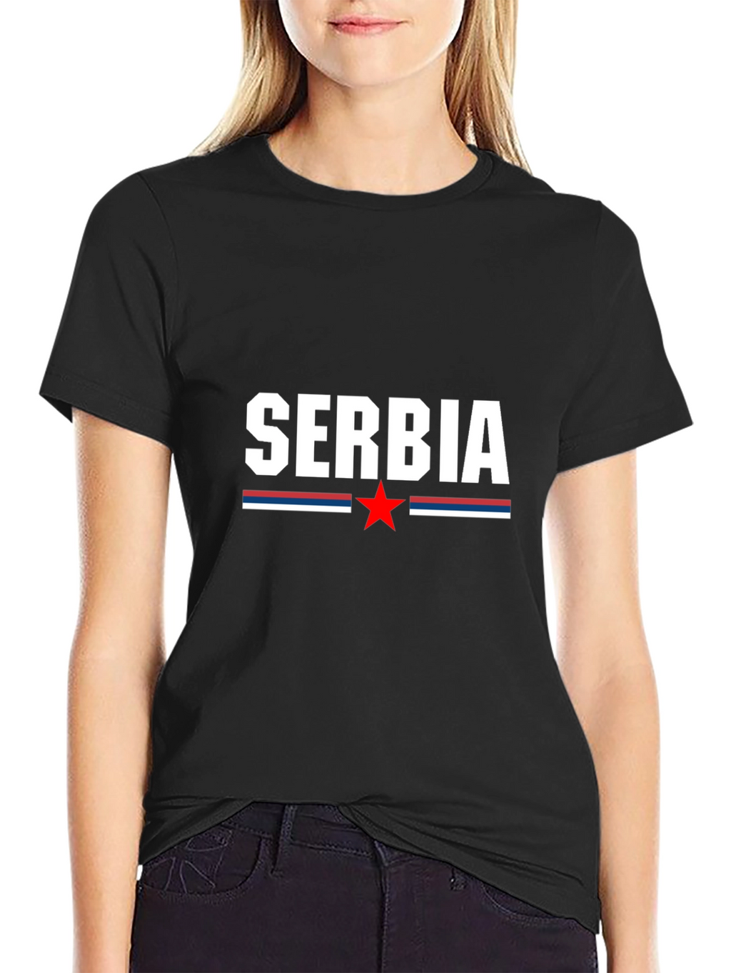 Serbia Pride T-Shirt - Black Cotton Tee
