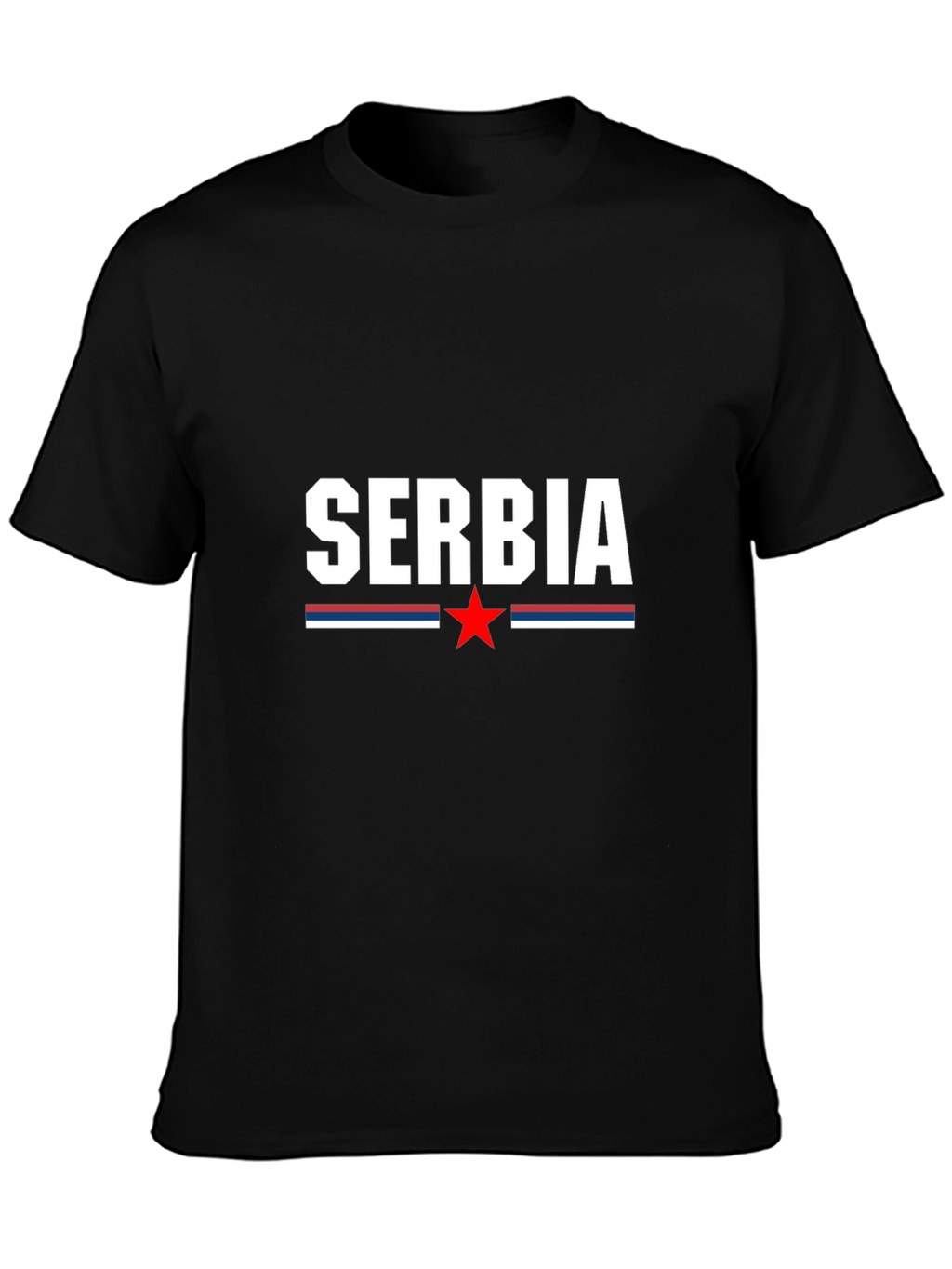 Serbia Pride T-Shirt - Black Cotton Tee