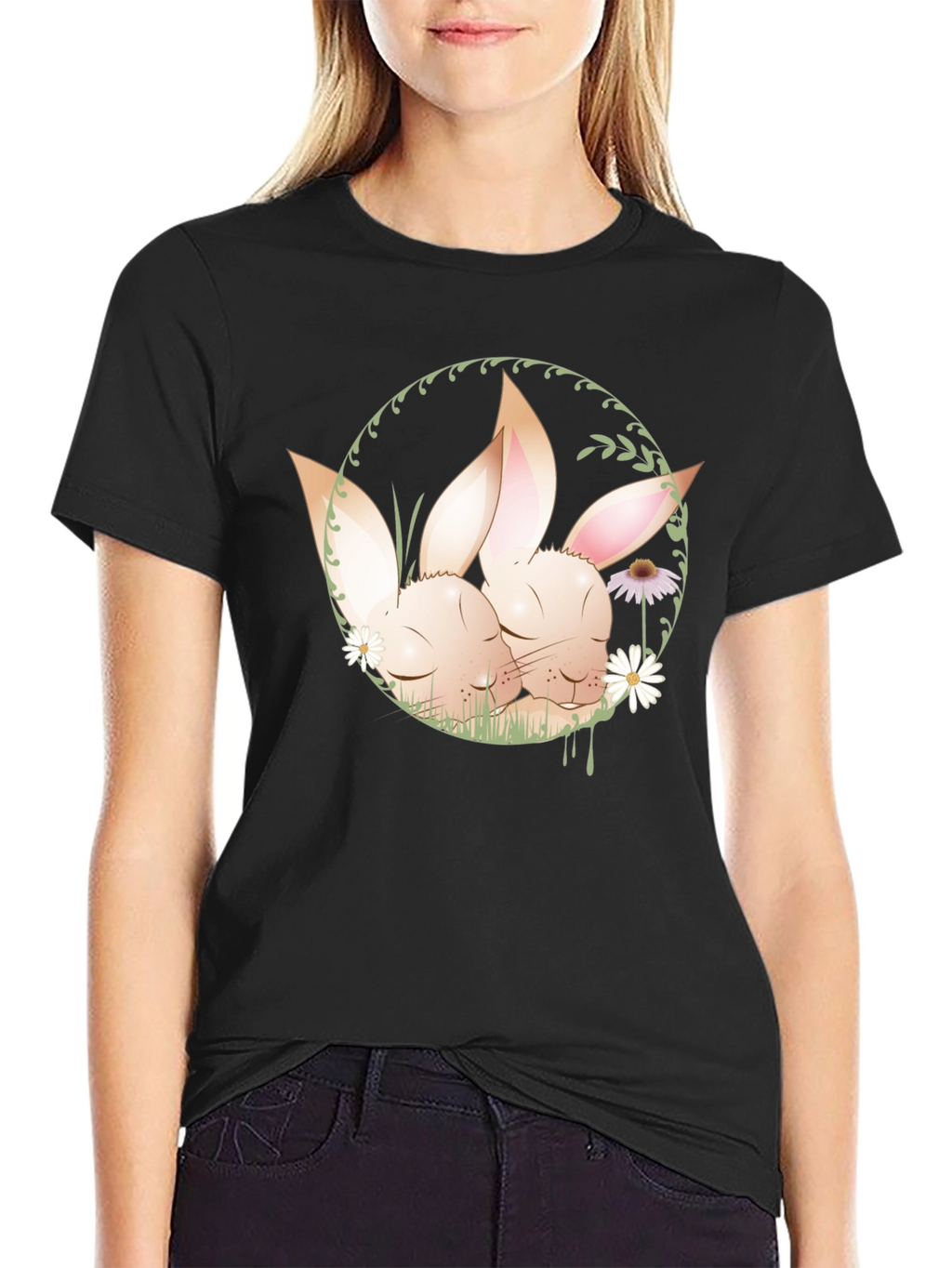 Bunny Love Graphic T-Shirt - Unisex Soft Cotton Tee