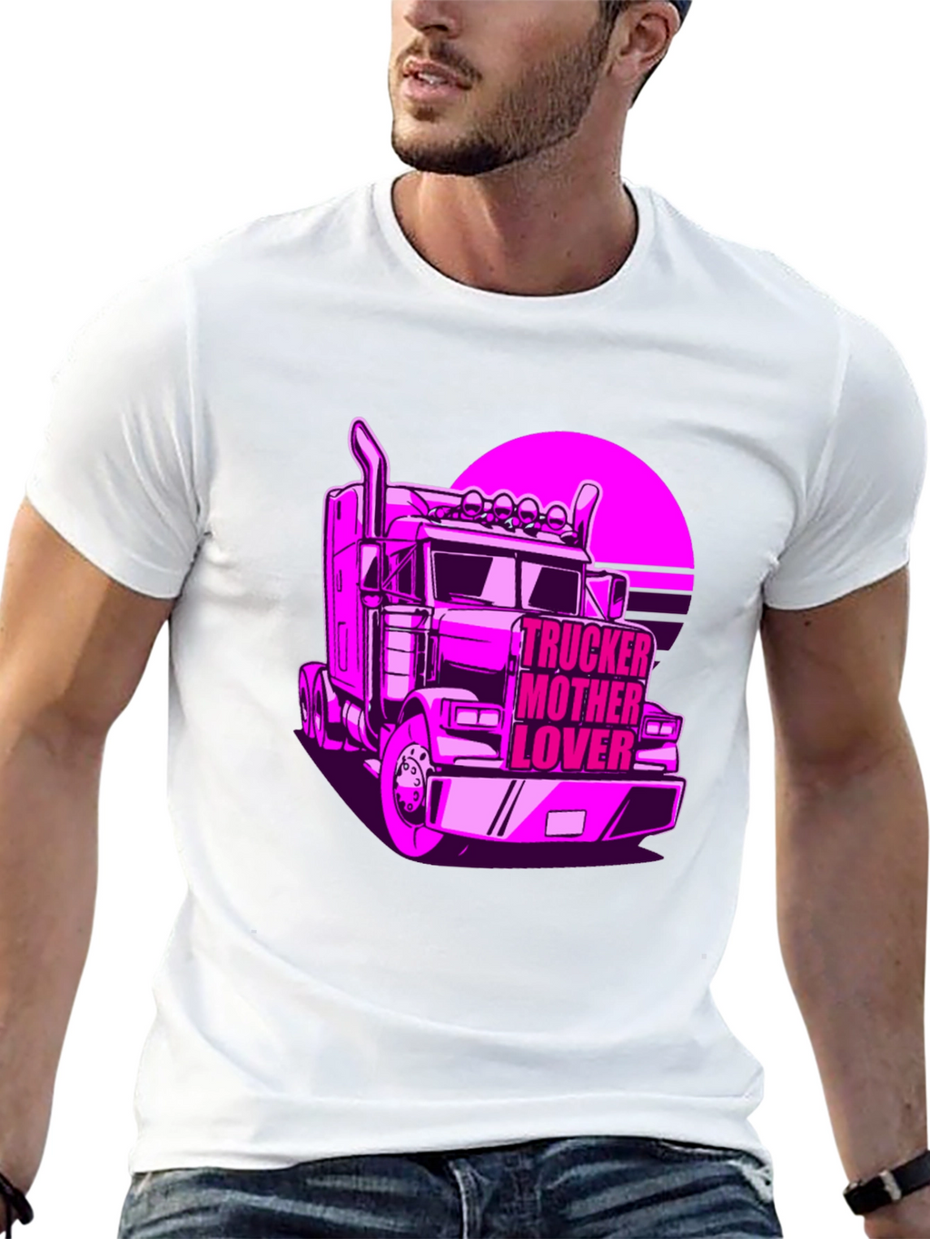 Trucker Mother Lover T-Shirt - Novelty Graphic Tee