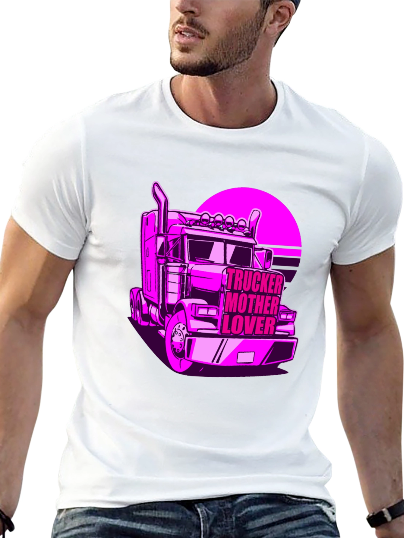 Trucker Mother Lover T-Shirt - Novelty Graphic Tee